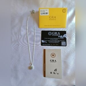 Moissanite 1 Carat Blue And Silver Pendant Necklace